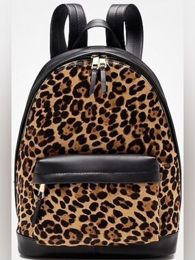 J. Crew Italian Black Leather Backpack, BRAND NEW NEVER USED Originally $398.00
